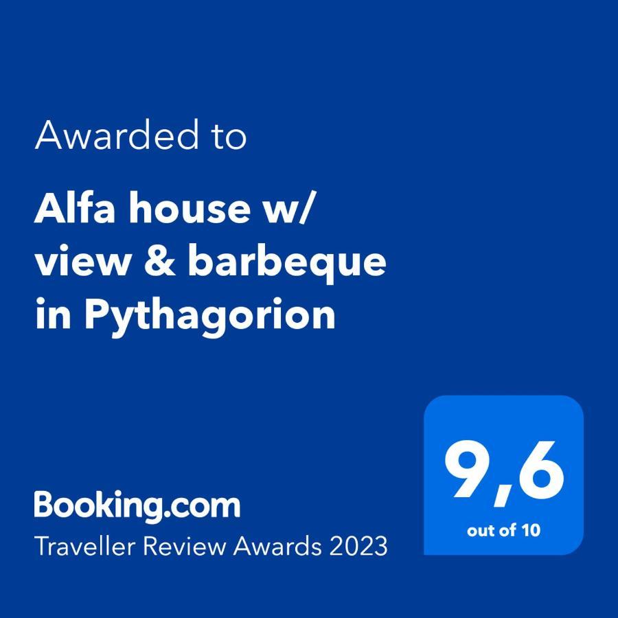 Alfa House W/ View & Barbeque In Pythagorion Villa Exterior foto